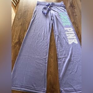 Victoria’s Secret PINK NWT size small lavender boyfriend fit wide leg pants Y2K